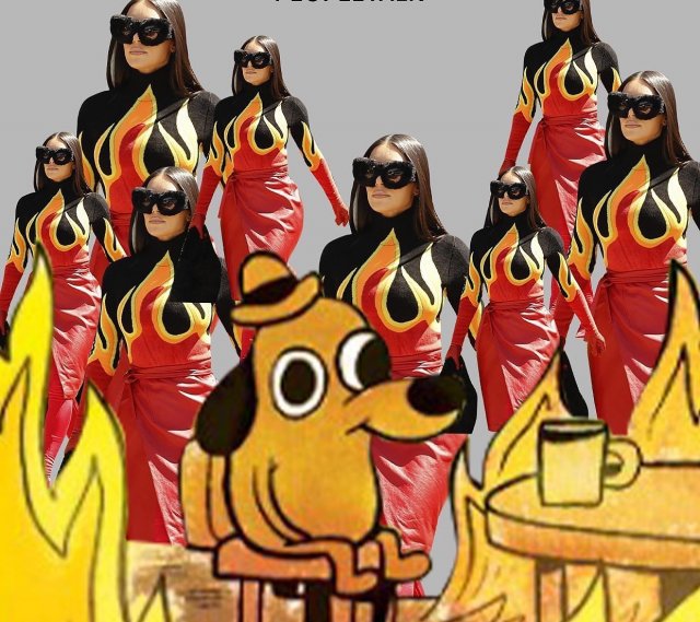 В Сети смеются над новым огненным нарядом Ким Кардашьян